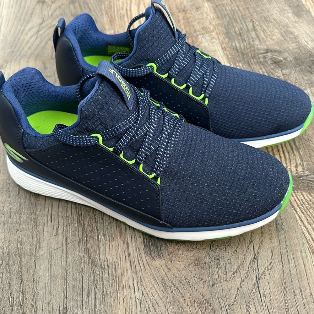 Skechers GO Golf Shoes Mens 7.5 Navy Blue Mojo Elite Waterproof Premium 54539